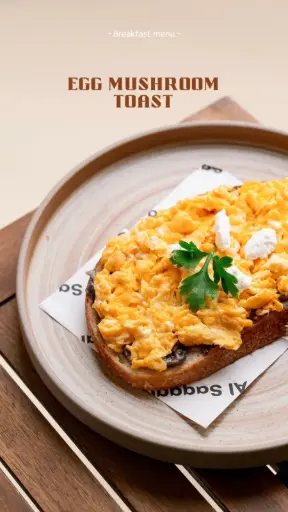 Eggs Mushrooms Toast